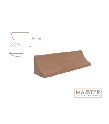 ćwierćwałek wklęsły  bukowy